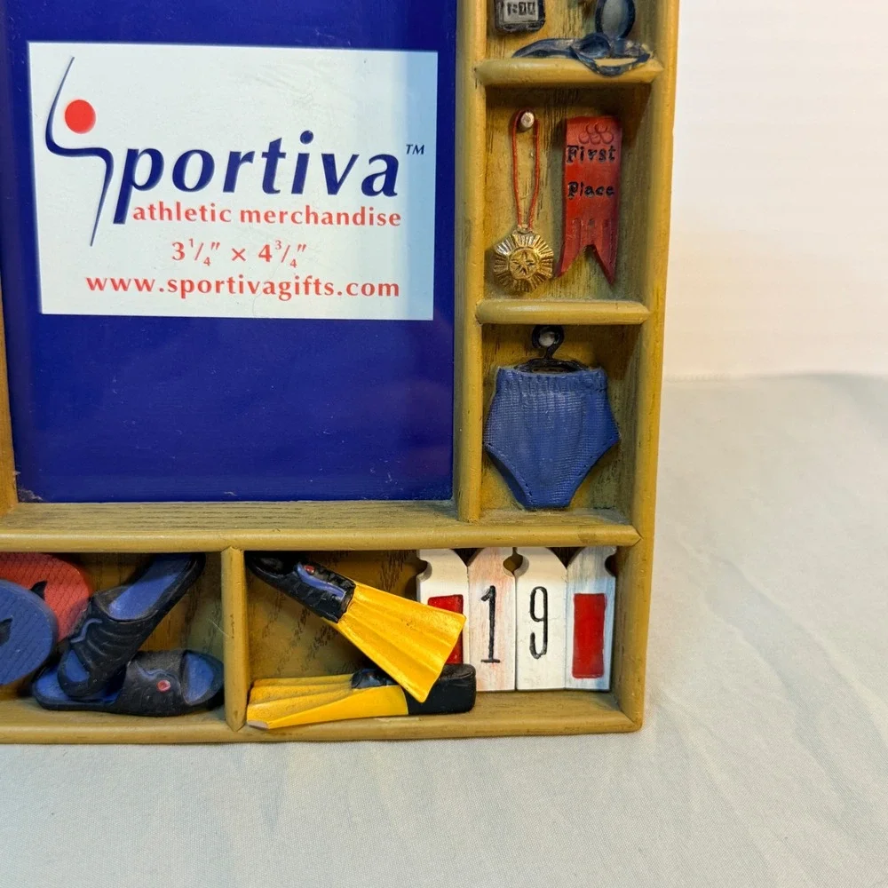 Sportiva Swimming 3D Shadow Box Picture Frame Swim Meet Medals Trophy 3.25x4.75
